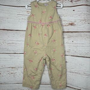 Vintage Gymboree 2001 Floral Coverall 18-24 months